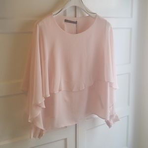 NWT Zara gauze chemise with cuffed drape arms XL